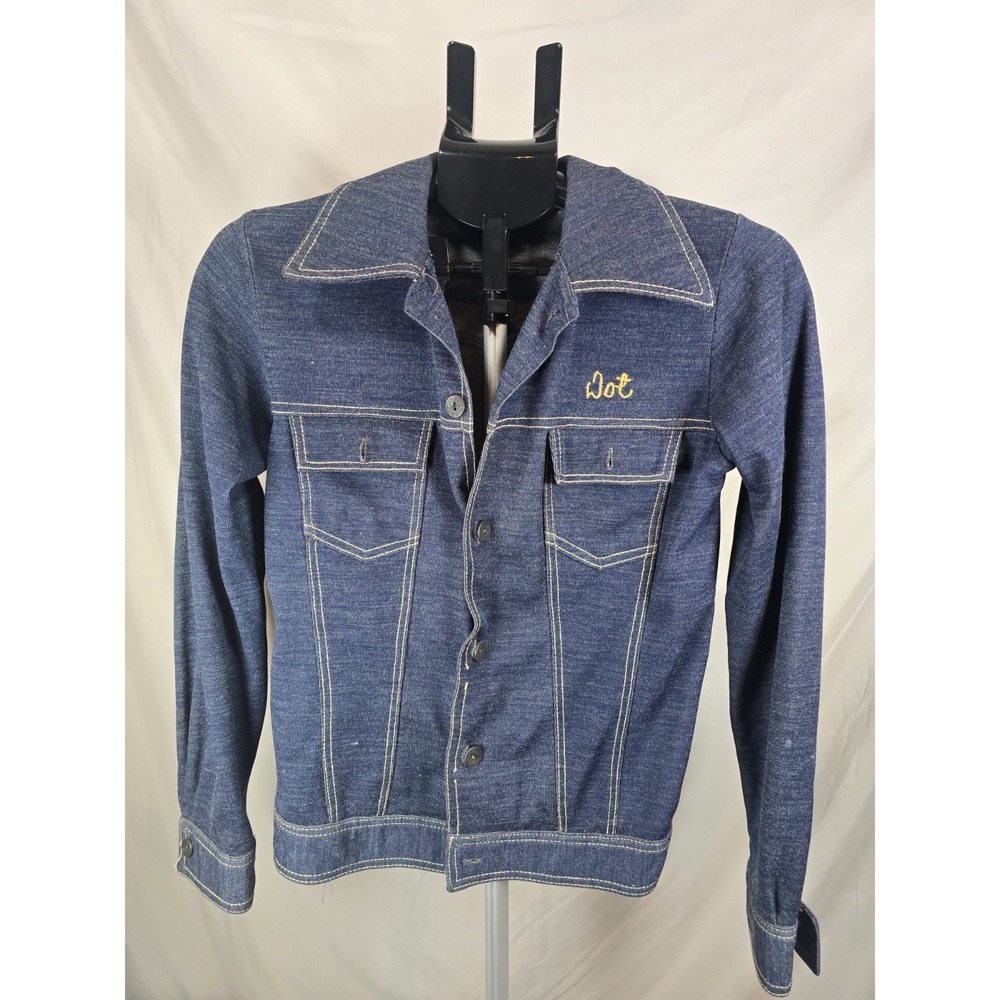 Vintage 1970s Denim Jacket, Womens Small. Original Owner Was "Dot"‎